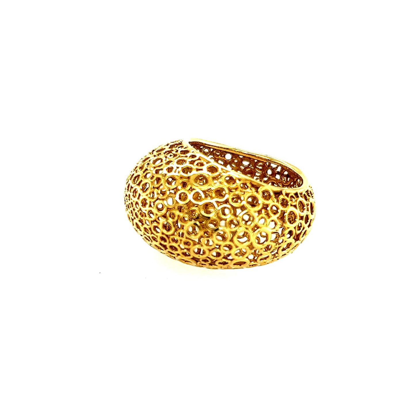 Women's Gold Lattice Openwork Ring