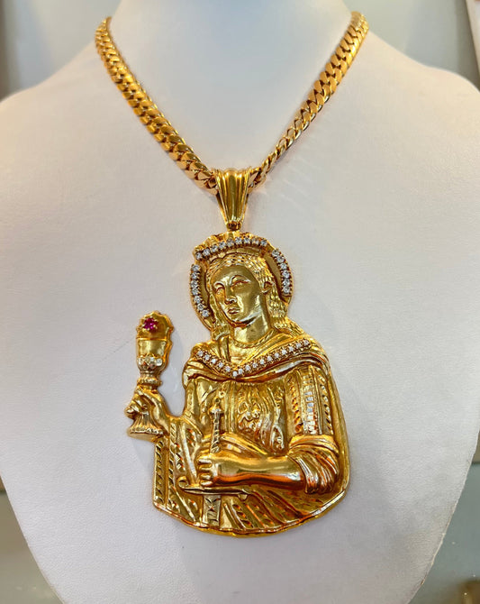 Gold chain and pendant