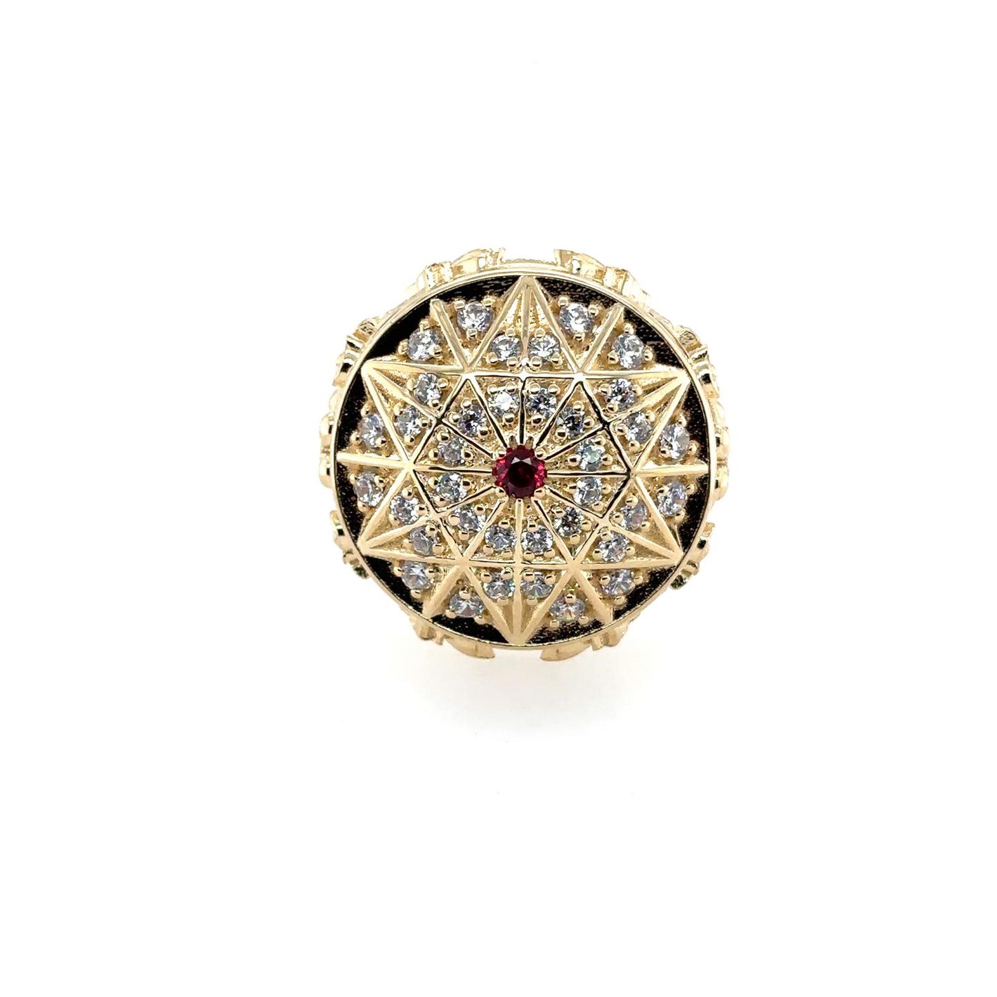 Men's Rosetta Diamond Ruby Ring