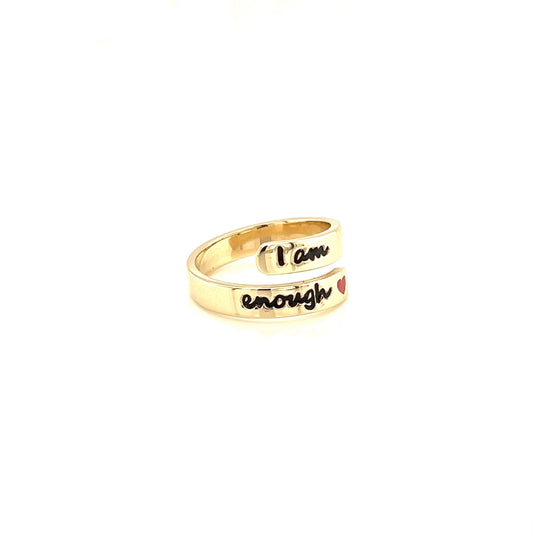 I am Enough Women's Gold Ring