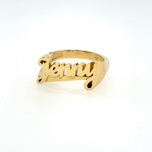 Women's Gold Name Ring