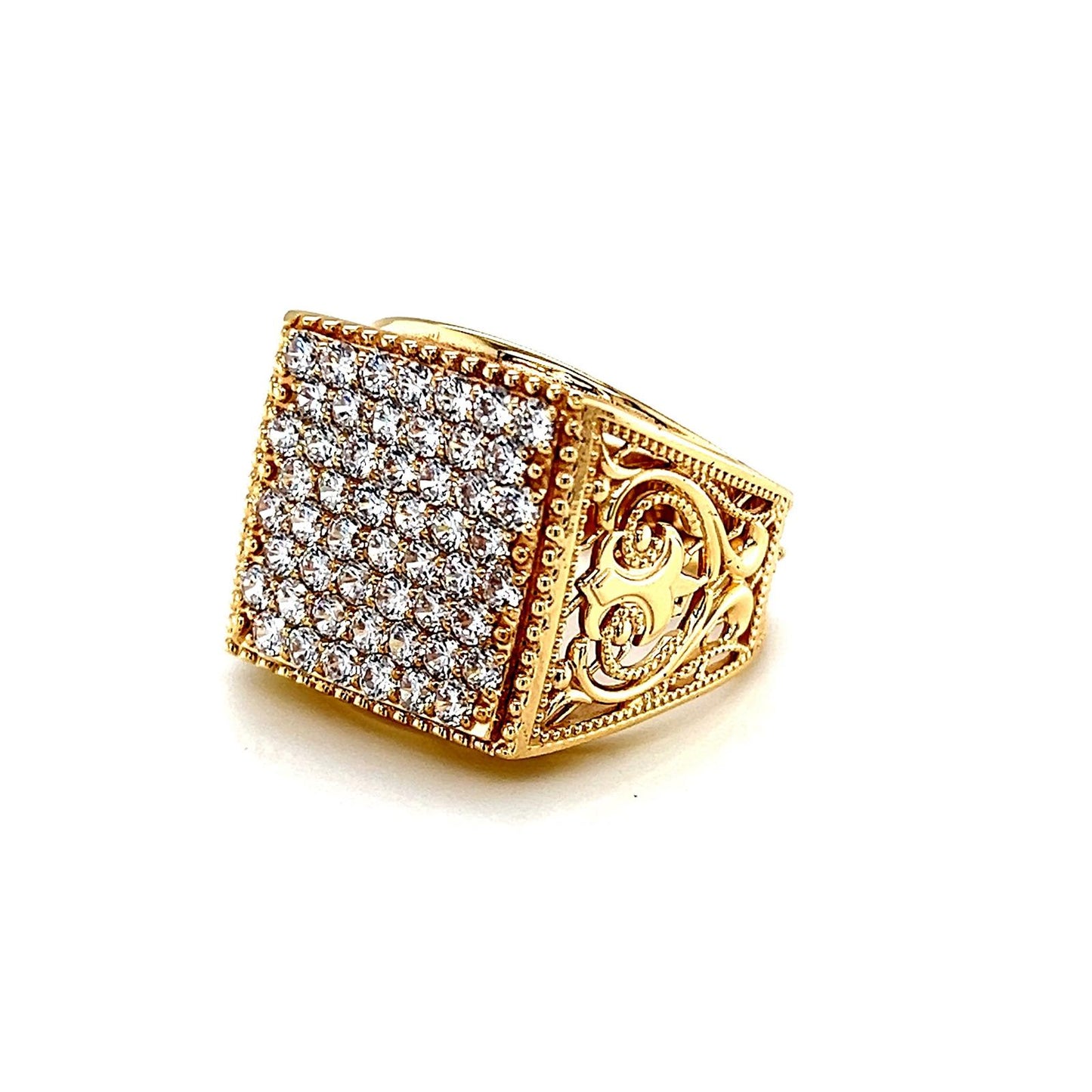 Men's Elegant Diamond Gold Ring