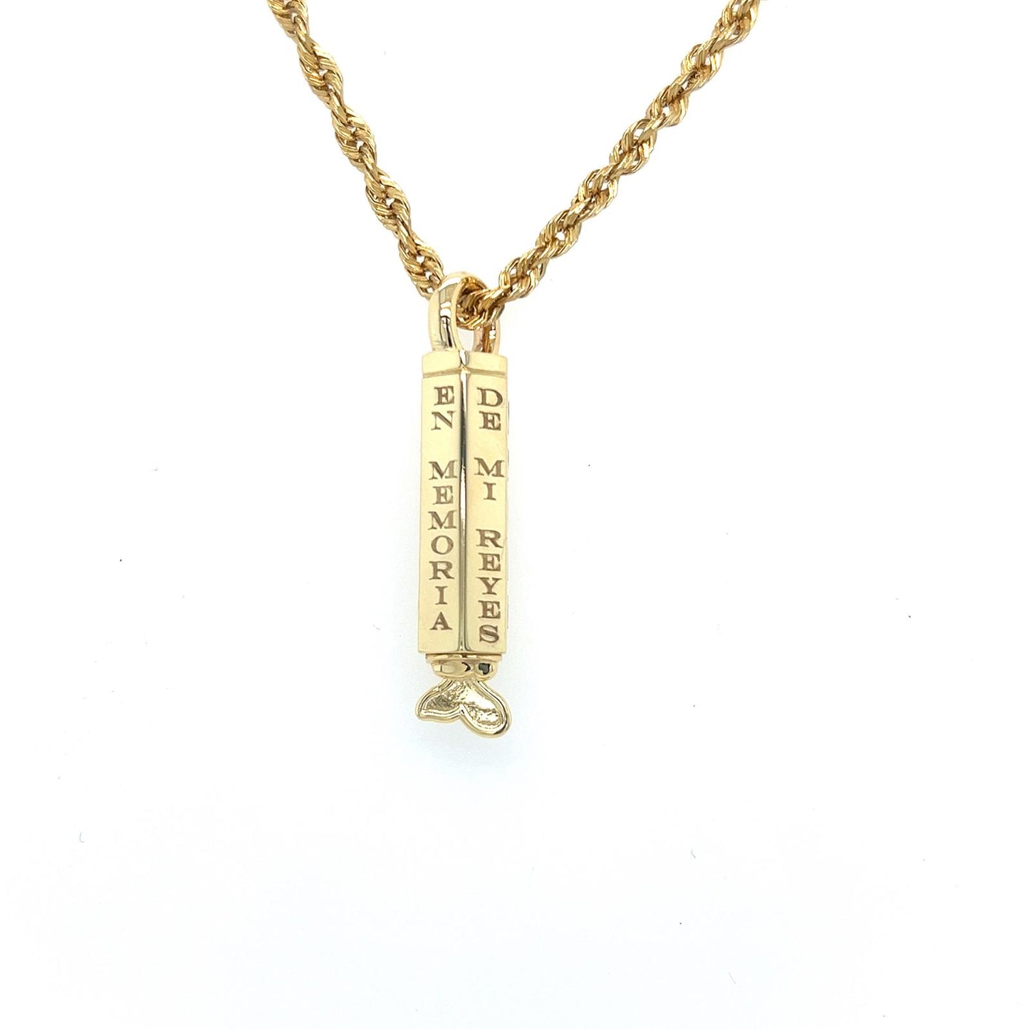 Personalized Gold Urn Pendant