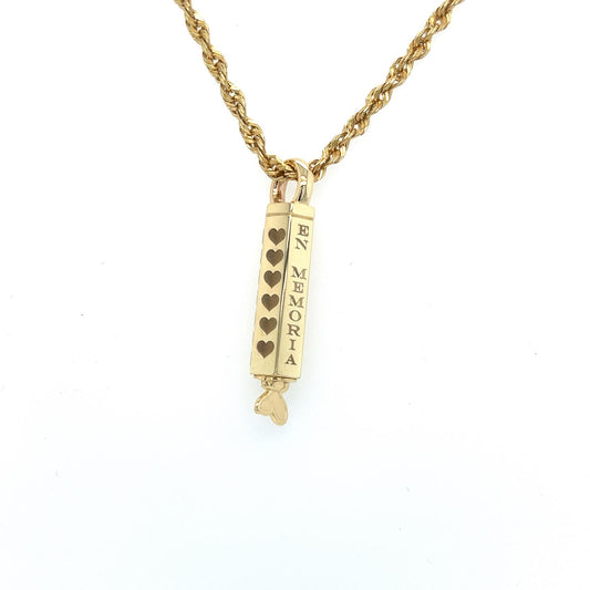 Personalized Gold Urn Pendant