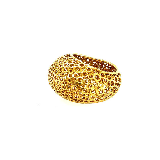 Women's Gold Lattice Openwork Ring