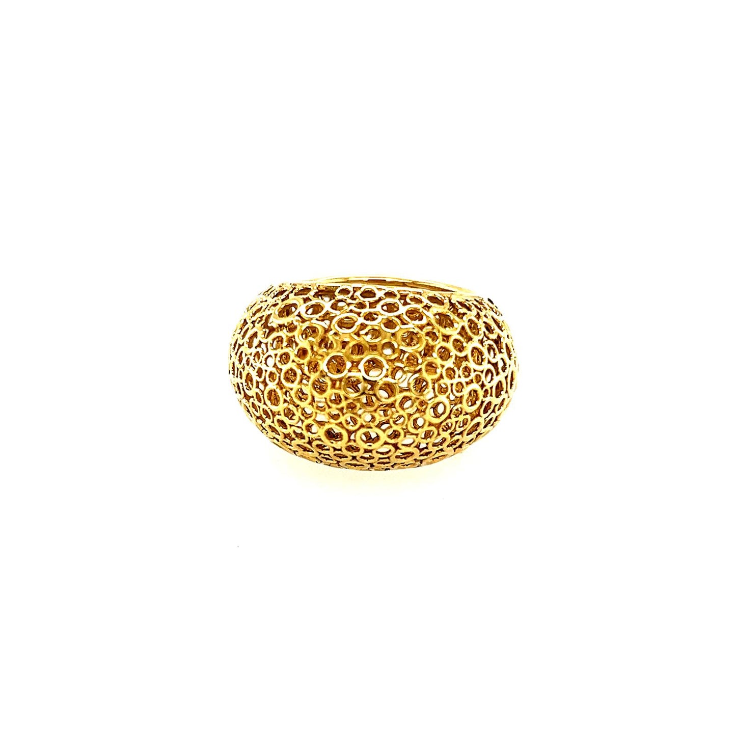 Women's Gold Lattice Openwork Ring