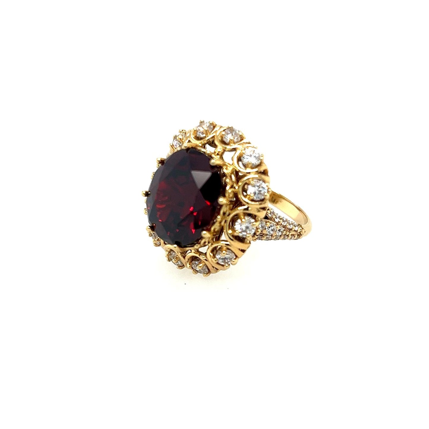 Women's Gold Ruby and Diamond Ring