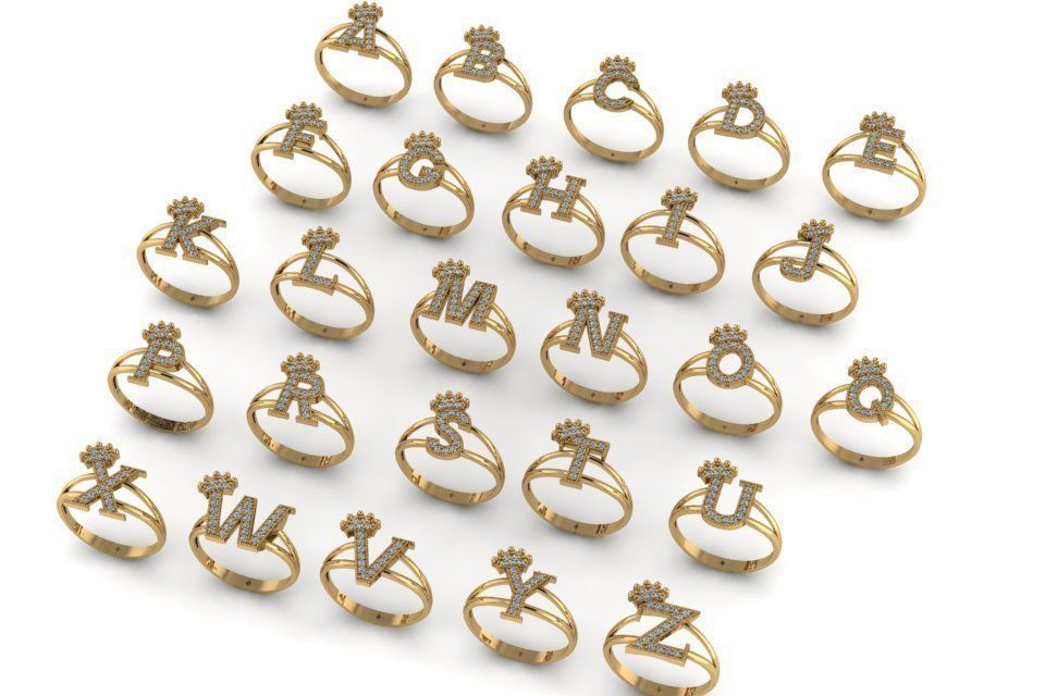 Women's Letters Ring – Alffresco Jewelers